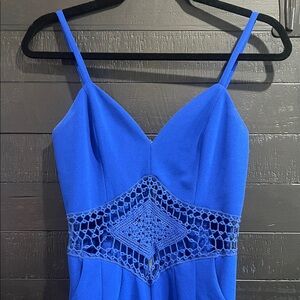 Windsor Royal Blue Lace Detail Jumpsuit
